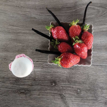 Macarons de Bain Vanille Fraise