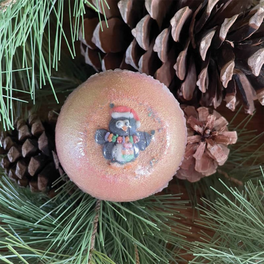 Bombe Bain Pingouin – Orange Épicée – Naturelle 180g