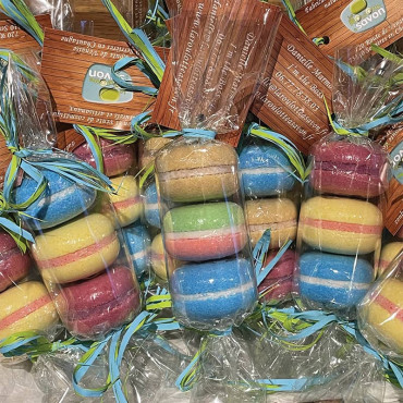 Macarons de Bain Effervescents – Assortiment Cadeau Naturel